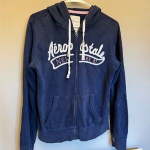 Aeropostale Dark Blue Zip-Up Hoodie